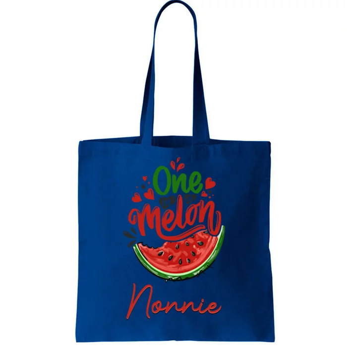 Funny One In A Melon Nonnie Matching Group Gift Tote Bag