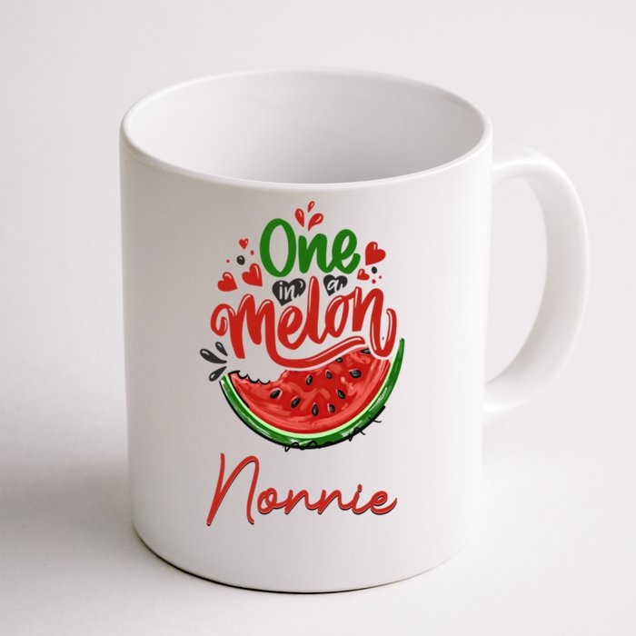 Funny One In A Melon Nonnie Matching Group Gift Front & Back Coffee Mug