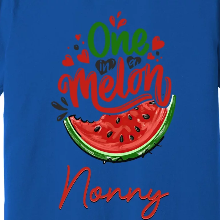 Funny One In A Melon Nonny Matching Group Gift Premium T-Shirt