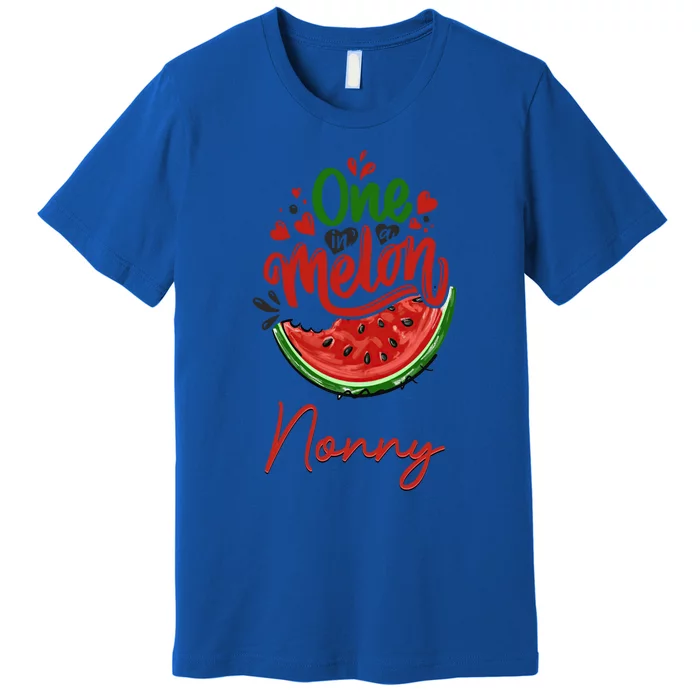 Funny One In A Melon Nonny Matching Group Gift Premium T-Shirt