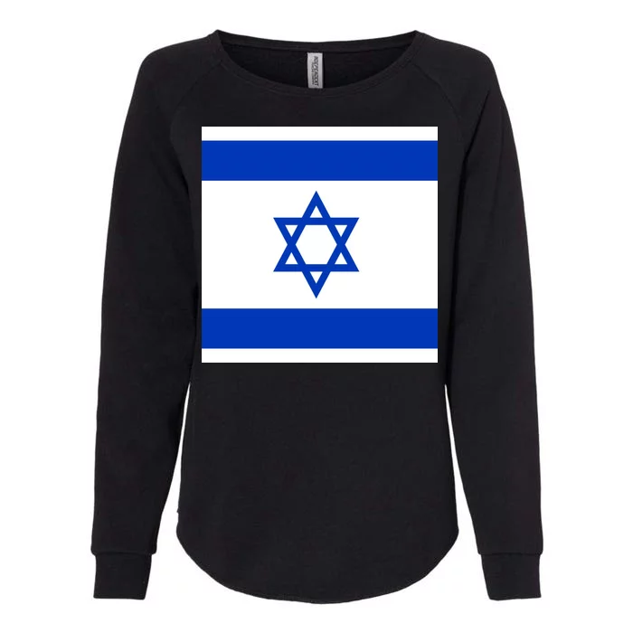 Flag of Israel Womens California Wash Sweatshirt