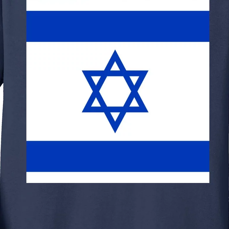 Flag of Israel Kids Long Sleeve Shirt