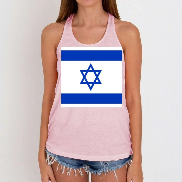 Flag of Israel Women's Knotted Racerback Tank