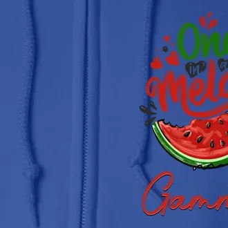 Funny One In A Melon Gammy Matching Group Gift Full Zip Hoodie