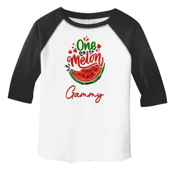 Funny One In A Melon Gammy Matching Group Gift Toddler Fine Jersey T-Shirt