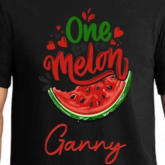 Funny One In A Melon Ganny Matching Group Gift Pajama Set