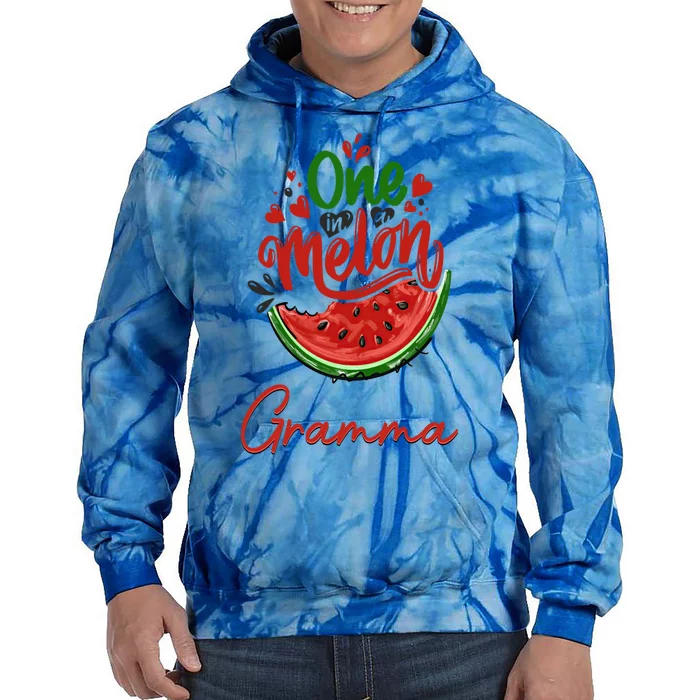 Funny One In A Melon Gramma Matching Group Gift Tie Dye Hoodie