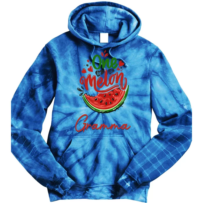 Funny One In A Melon Gramma Matching Group Gift Tie Dye Hoodie