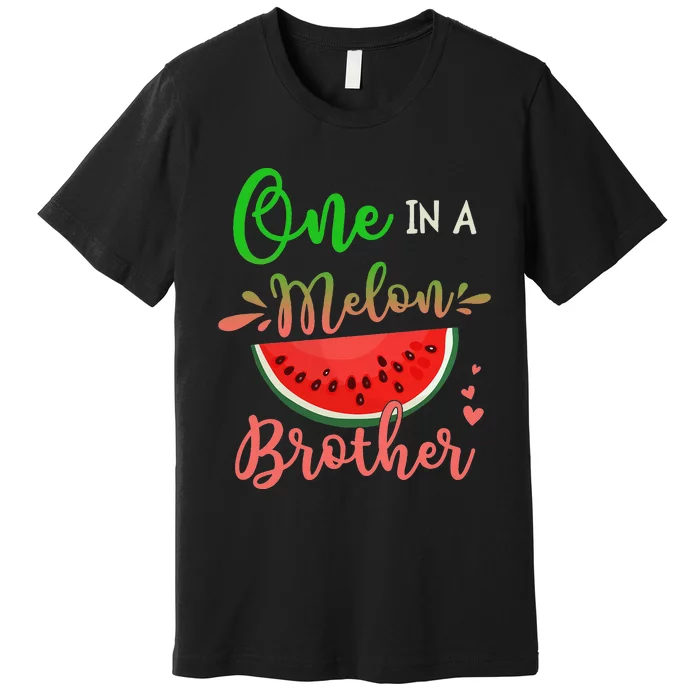 Family One In A Melon Brother Birthday Party Matching Family Premium T-Shirt