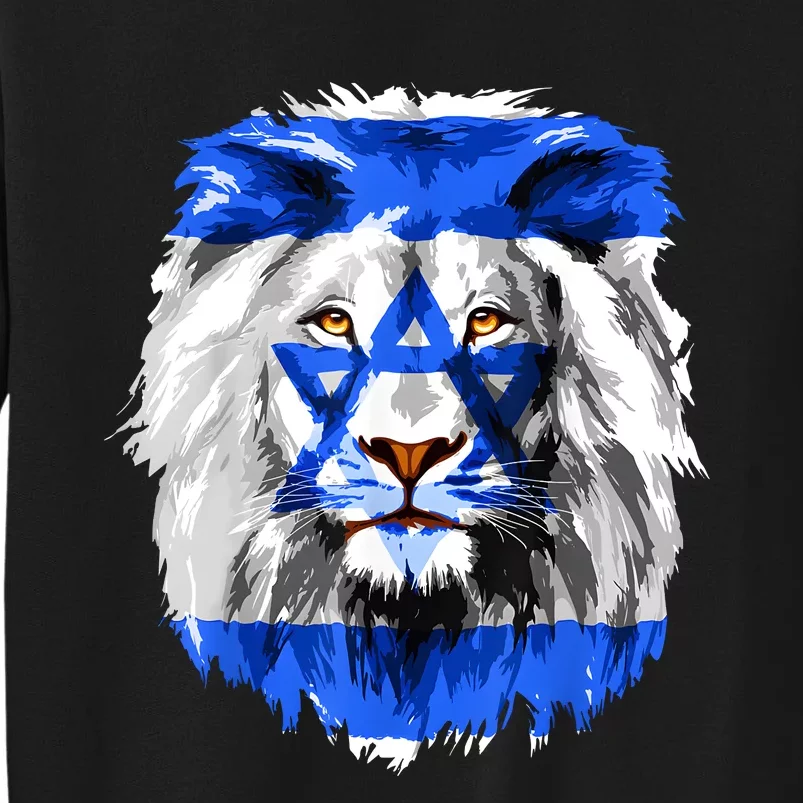 Flag Of Israel Lion Jewish Israel Flag Sweatshirt