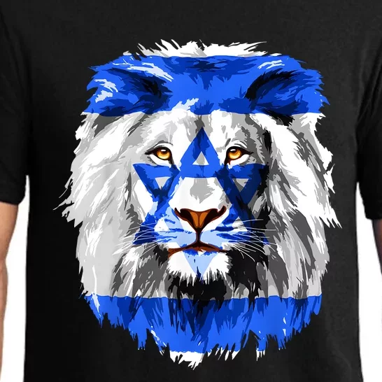 Flag Of Israel Lion Jewish Israel Flag Pajama Set