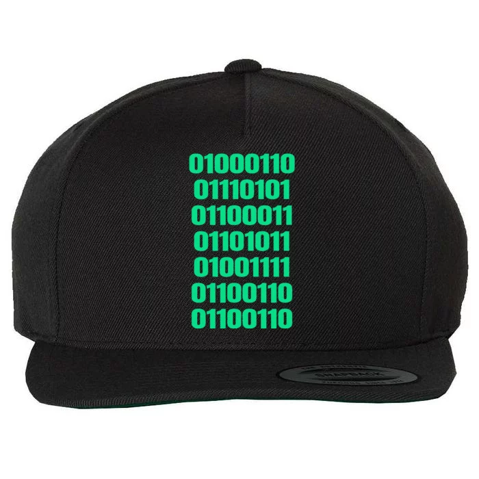 Fuck Off In Binary Code Wool Snapback Cap