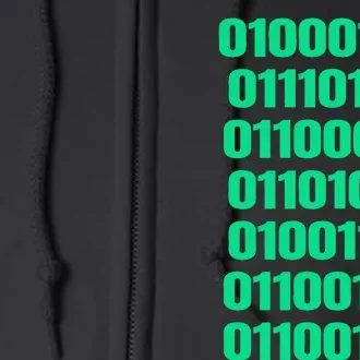 Fuck Off In Binary Code Full Zip Hoodie