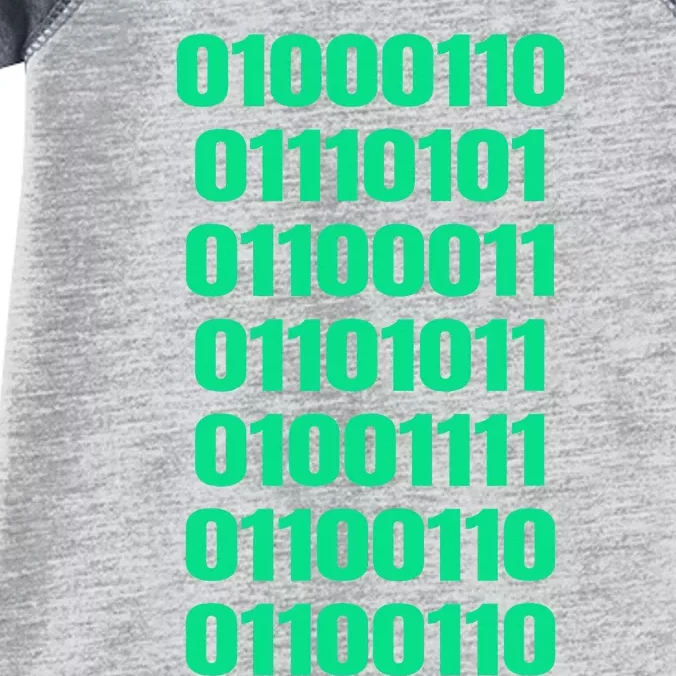 Fuck Off In Binary Code Infant Baby Jersey Bodysuit