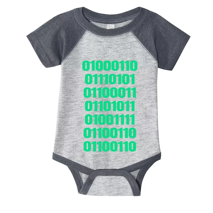 Fuck Off In Binary Code Infant Baby Jersey Bodysuit