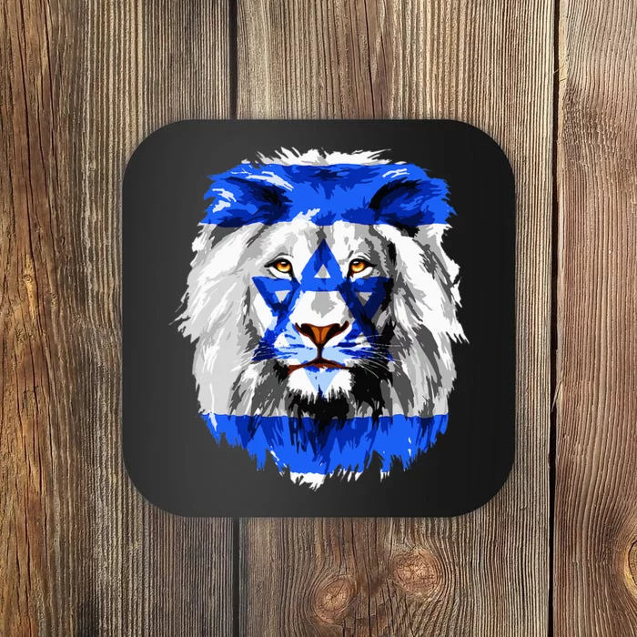 Flag of Israel lion Jewish Israel Flag Coaster