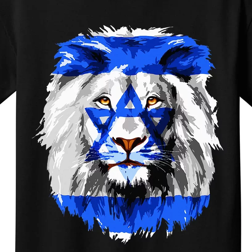 Flag of Israel lion Jewish Israel Flag Kids T-Shirt