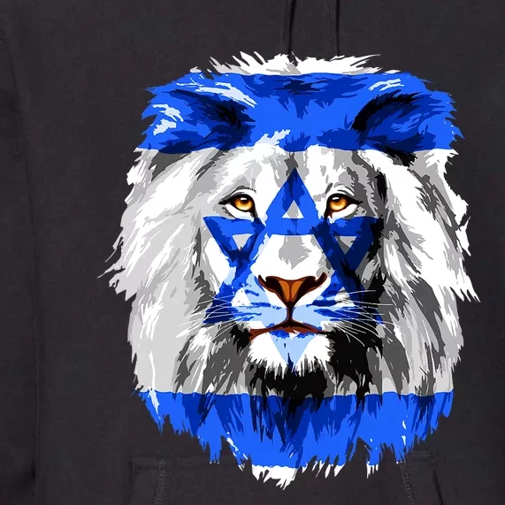 Flag Of Israel Lion Jewish Israel Flag Premium Hoodie