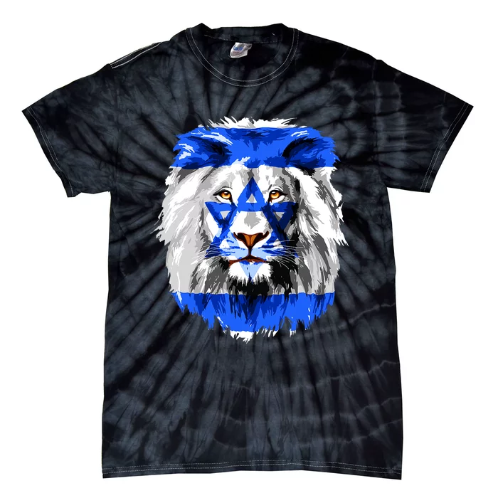 Flag Of Israel Lion Jewish Israel Flag Tie-Dye T-Shirt