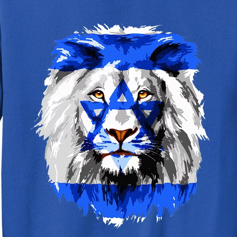 Flag of Israel lion Jewish Israel Flag Tall Sweatshirt