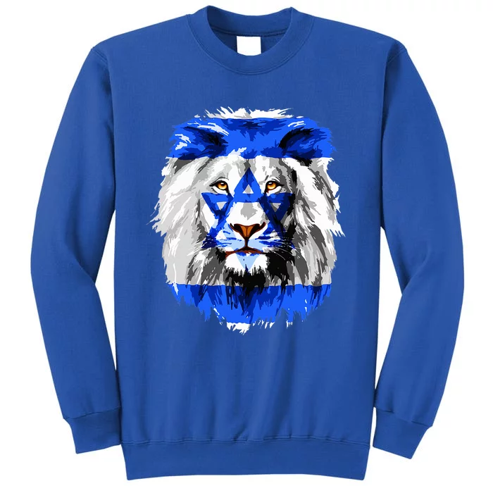 Flag of Israel lion Jewish Israel Flag Tall Sweatshirt