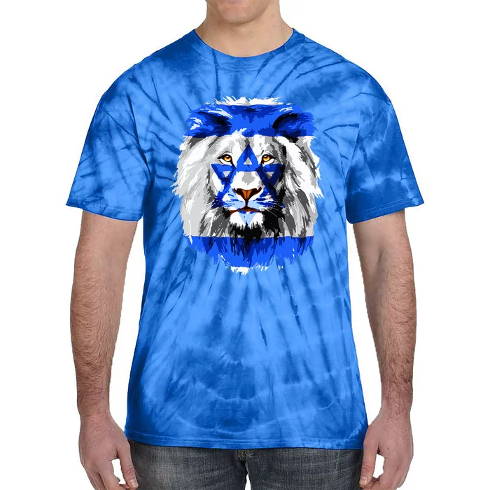 Flag of Israel lion Jewish Israel Flag Tie-Dye T-Shirt