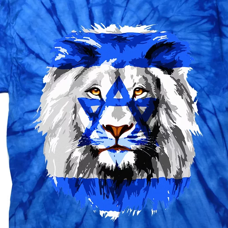 Flag of Israel lion Jewish Israel Flag Tie-Dye T-Shirt