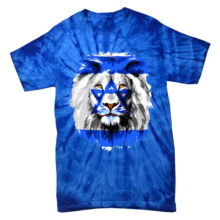 Flag of Israel lion Jewish Israel Flag Tie-Dye T-Shirt