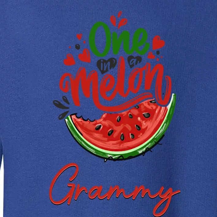 Funny One In A Melon Grammy Matching Group Gift Toddler Sweatshirt