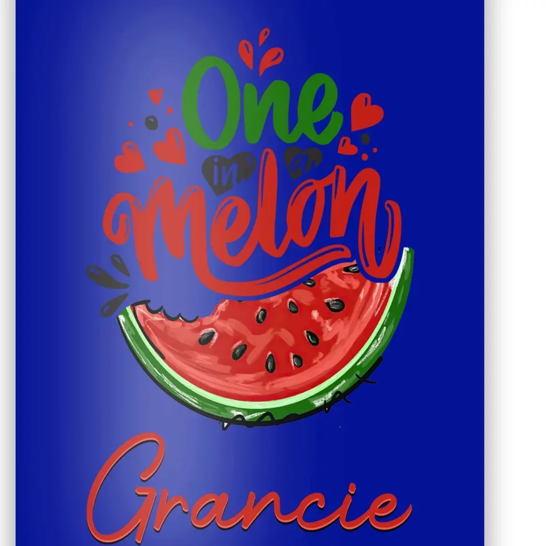 Funny One In A Melon Grancie Matching Group Gift Poster