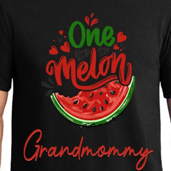 Funny One In A Melon Grandmommy Matching Group Gift Pajama Set