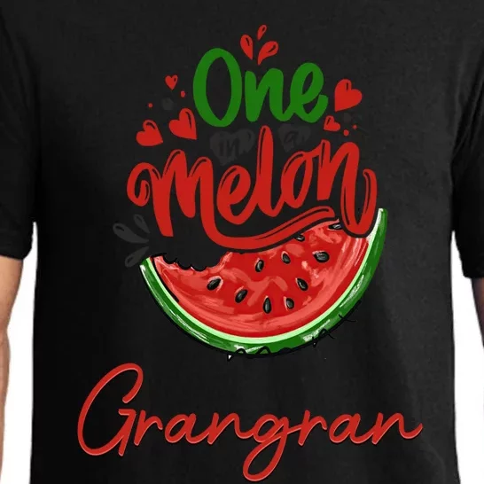 Funny One In A Melon Grangran Matching Group Gift Pajama Set