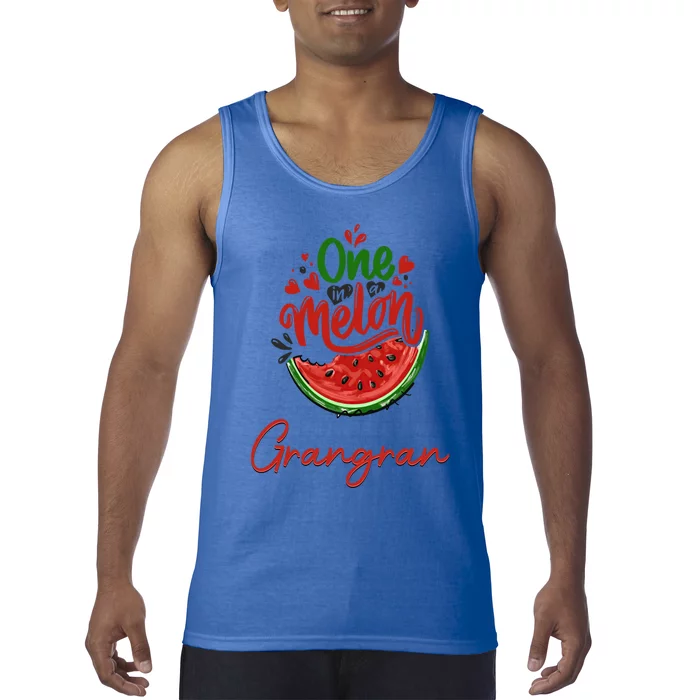 Funny One In A Melon Grangran Matching Group Gift Tank Top