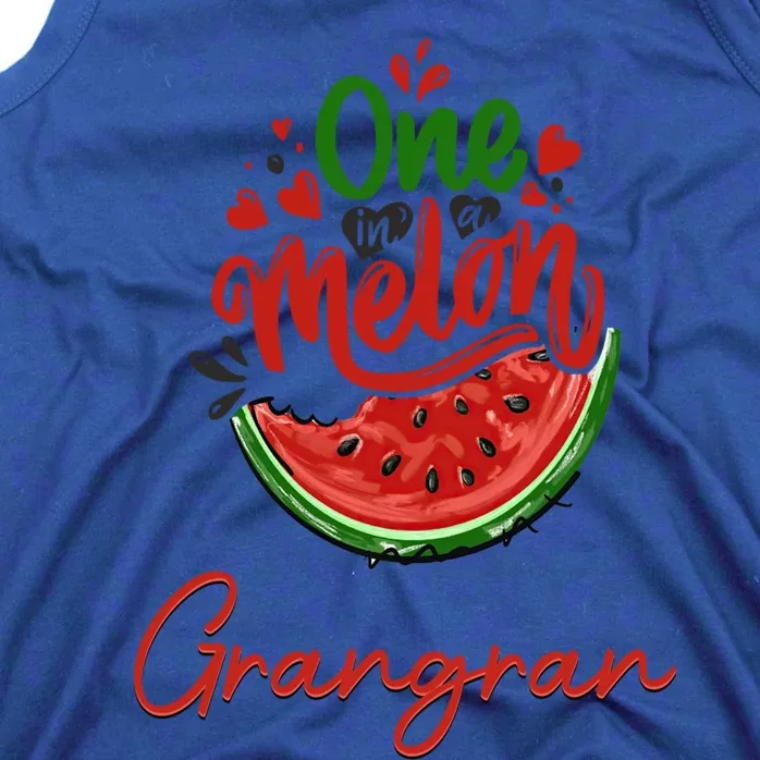 Funny One In A Melon Grangran Matching Group Gift Tank Top