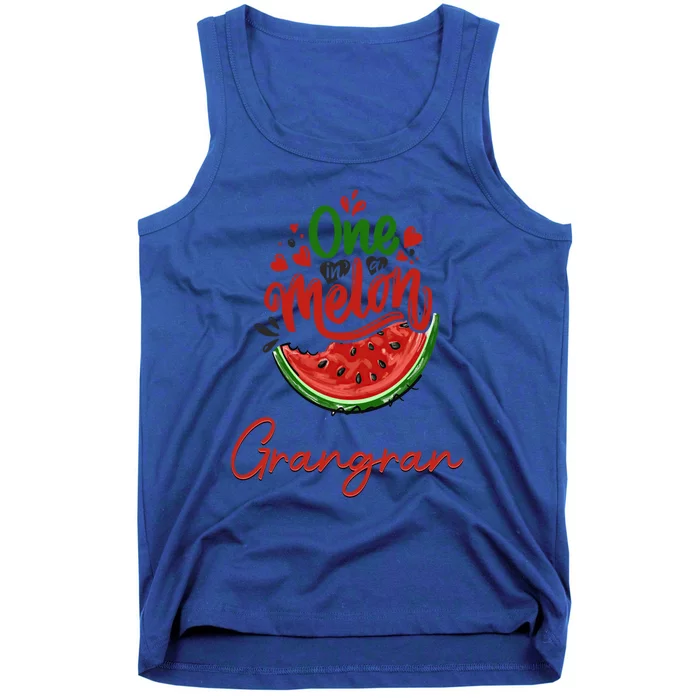 Funny One In A Melon Grangran Matching Group Gift Tank Top