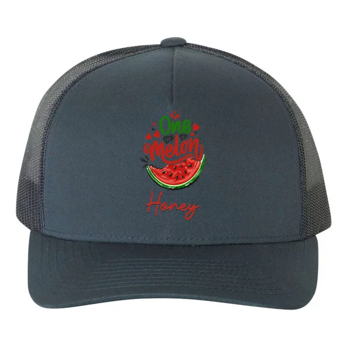 Funny One In A Melon Honey Matching Group Gift Yupoong Adult 5-Panel Trucker Hat