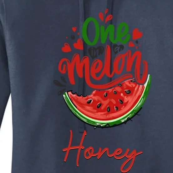 Funny One In A Melon Honey Matching Group Gift Women's Pullover Hoodie