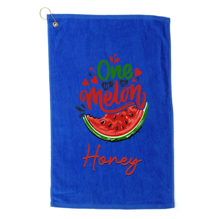 Funny One In A Melon Honey Matching Group Gift Platinum Collection Golf Towel