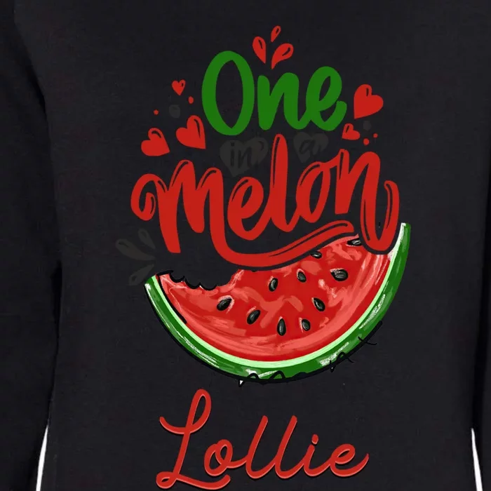 Funny One In A Melon Lollie Matching Group Gift Womens California Wash Sweatshirt