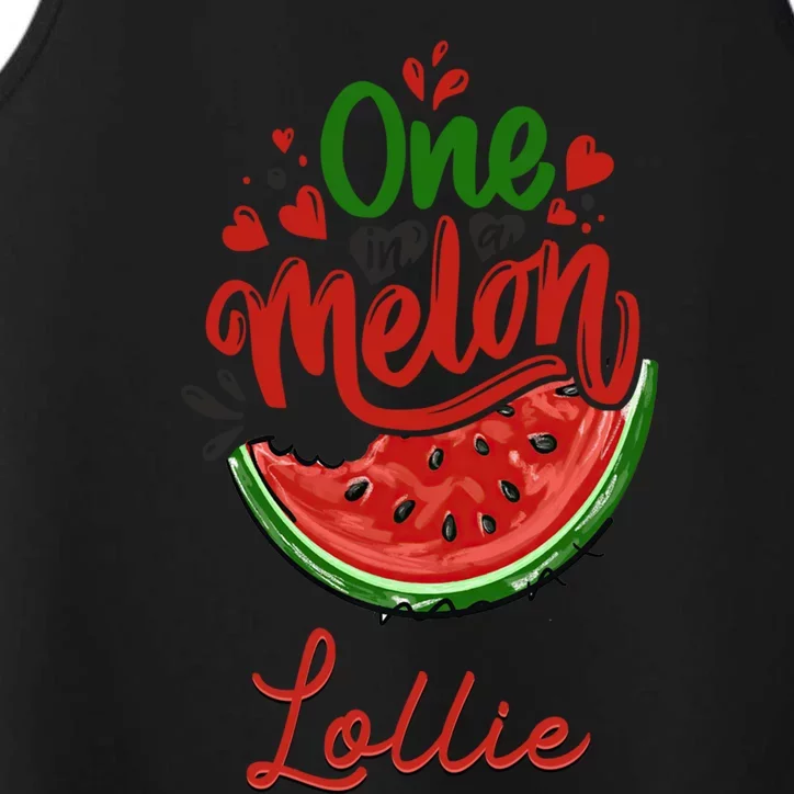 Funny One In A Melon Lollie Matching Group Gift Performance Tank