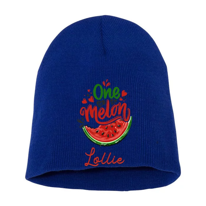 Funny One In A Melon Lollie Matching Group Gift Short Acrylic Beanie