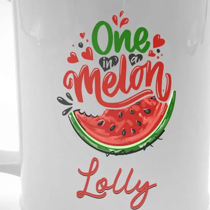 Funny One In A Melon Lolly Matching Group Funny Gift Front & Back Beer Stein