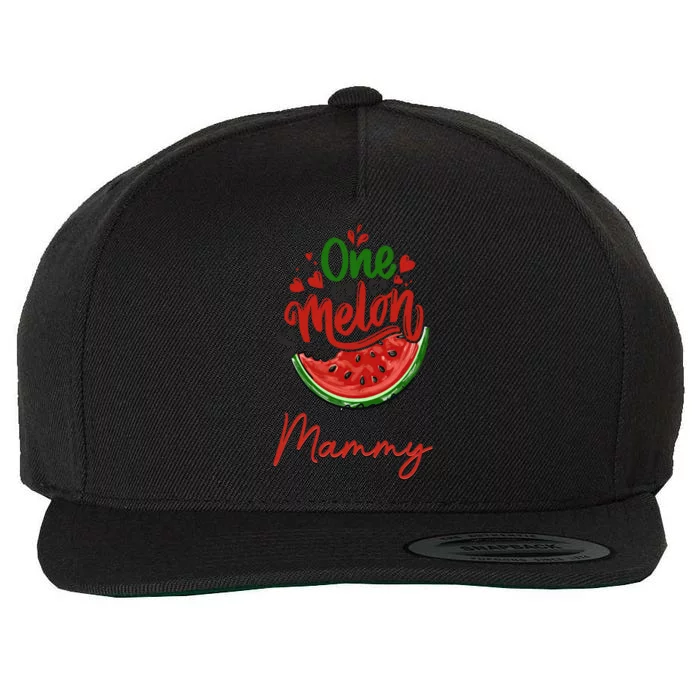 Funny One In A Melon Mammy Matching Group Gift Wool Snapback Cap