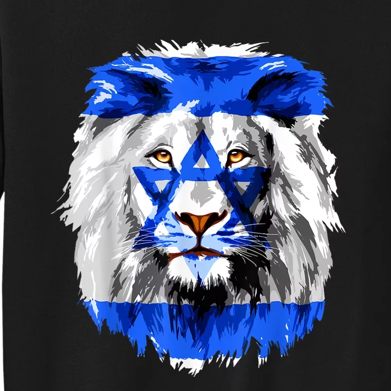 Flag Of Israel Lion Jewish Israel Flag Sweatshirt