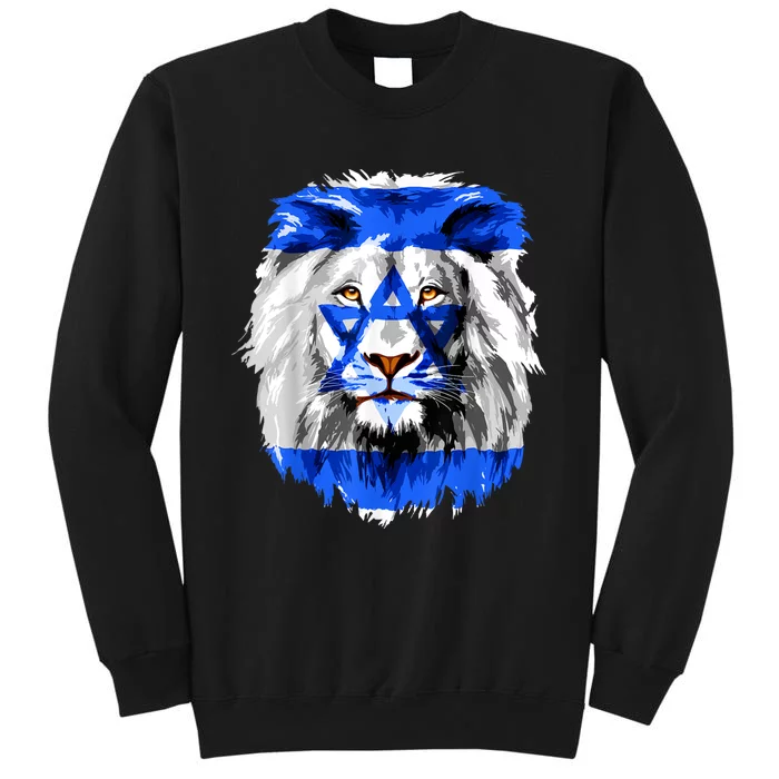 Flag Of Israel Lion Jewish Israel Flag Sweatshirt