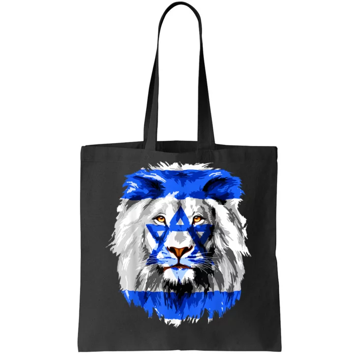 Flag Of Israel Lion Jewish Israel Flag Tote Bag