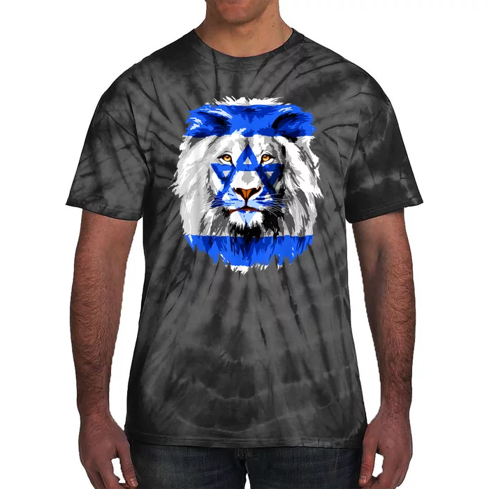 Flag Of Israel Lion Jewish Israel Flag Tie-Dye T-Shirt