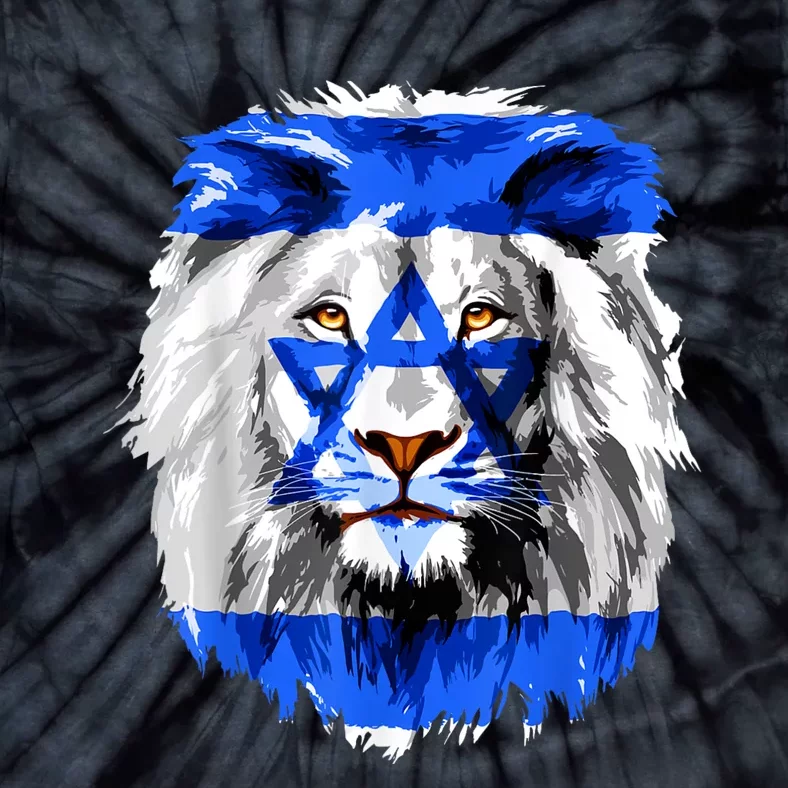 Flag Of Israel Lion Jewish Israel Flag Tie-Dye T-Shirt