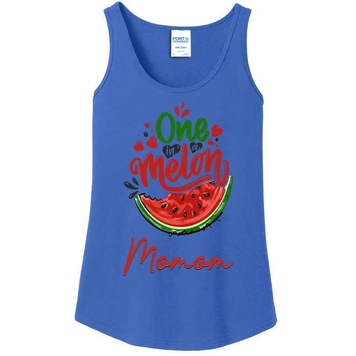 Funny One In A Melon Momom Matching Group Gift Ladies Essential Tank