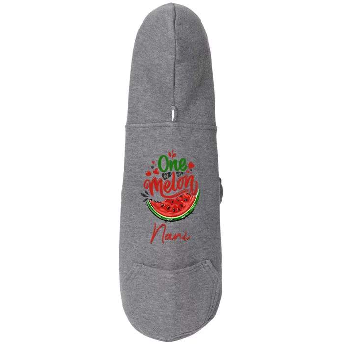 Funny One In A Melon Nani Matching Group Gift Doggie 3-End Fleece Hoodie